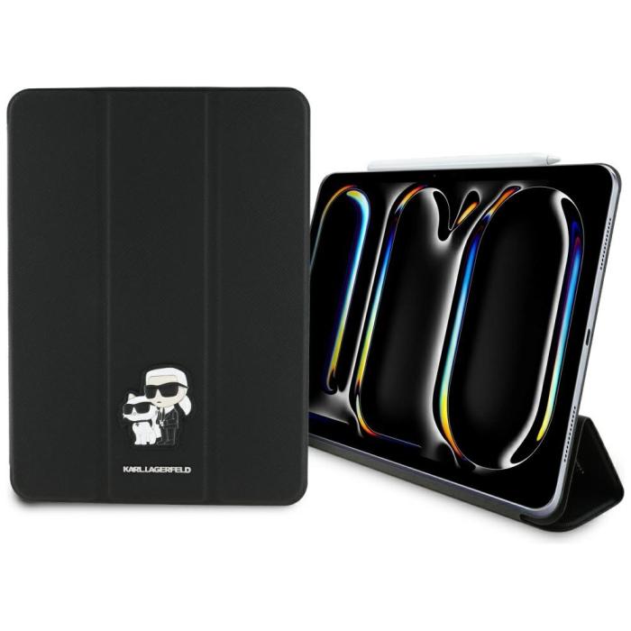 KARL LAGERFELD - Karl Lagerfeld iPad Pro 11 (2024) Fodral Saffiano Magnetic - Svart