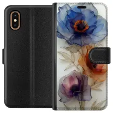Gustaf - Pl&aring;nboksfodral till Apple iPhone XS Max med Silkesblommor