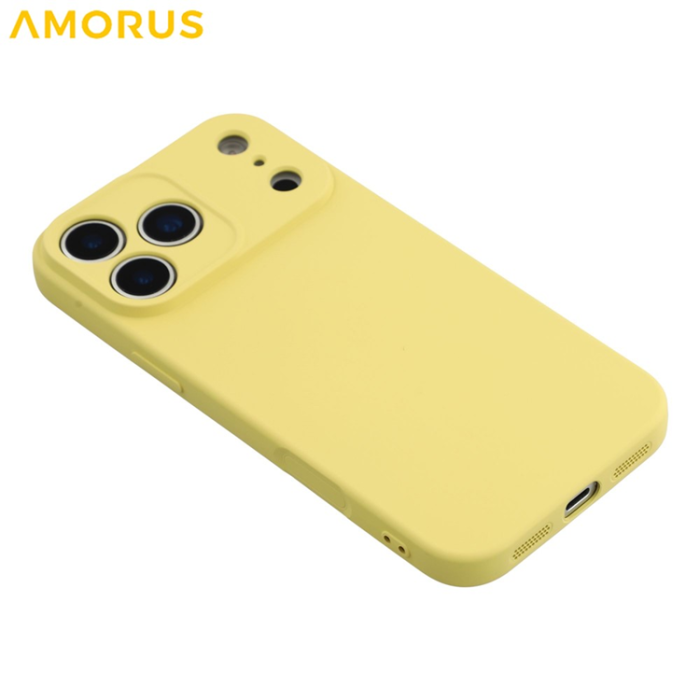 Amorus - AMORUS iPhone 17 Pro Max Mobilskal Precise Cutouts - Gul