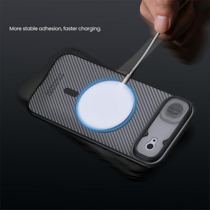 Nillkin - NILLKIN iPhone Air Mobilskal MagSafe Med Kamera Slider - Svart