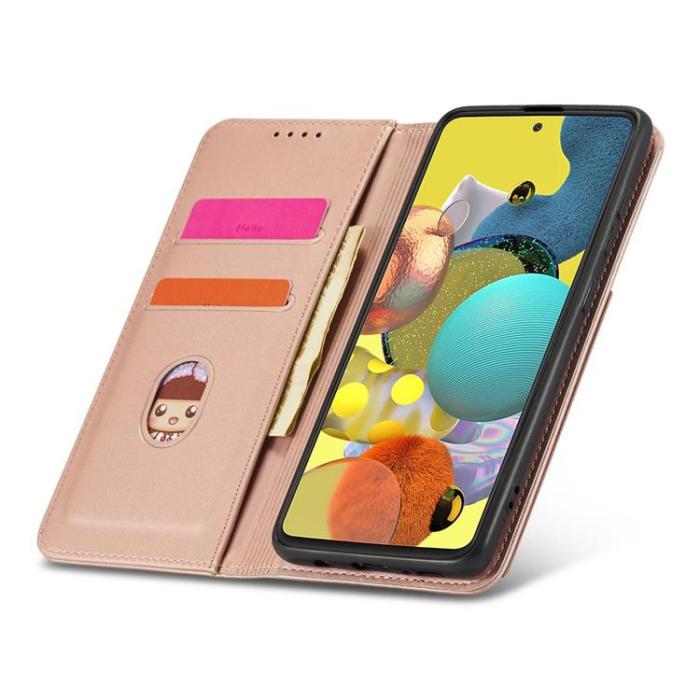 OEM - Galaxy A13 5G Plånboksfodral Magnet Stand - Rosa