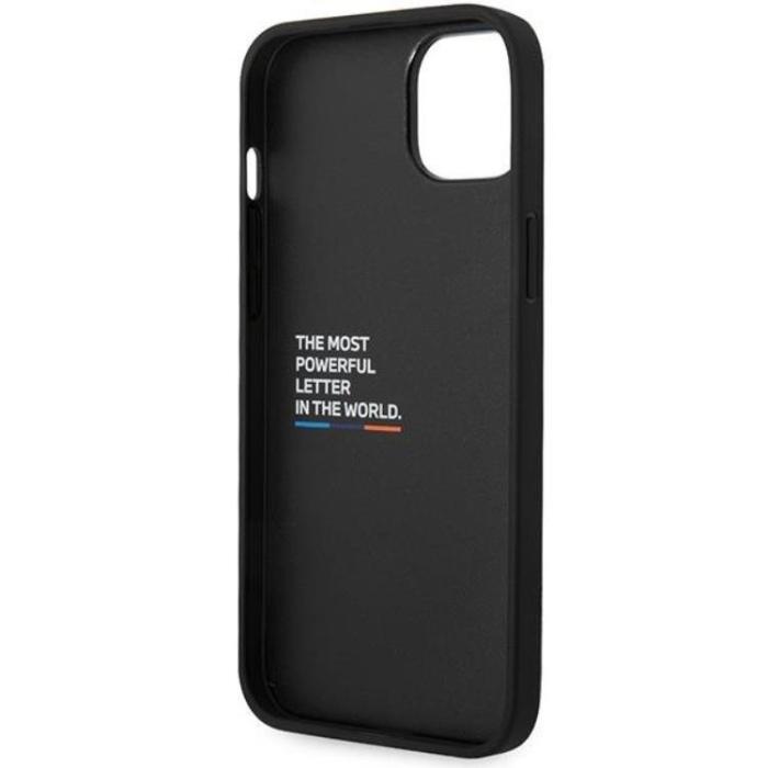 BMW - BMW iPhone 14 Plus Mobilskal Quilted Tricolor - Grå