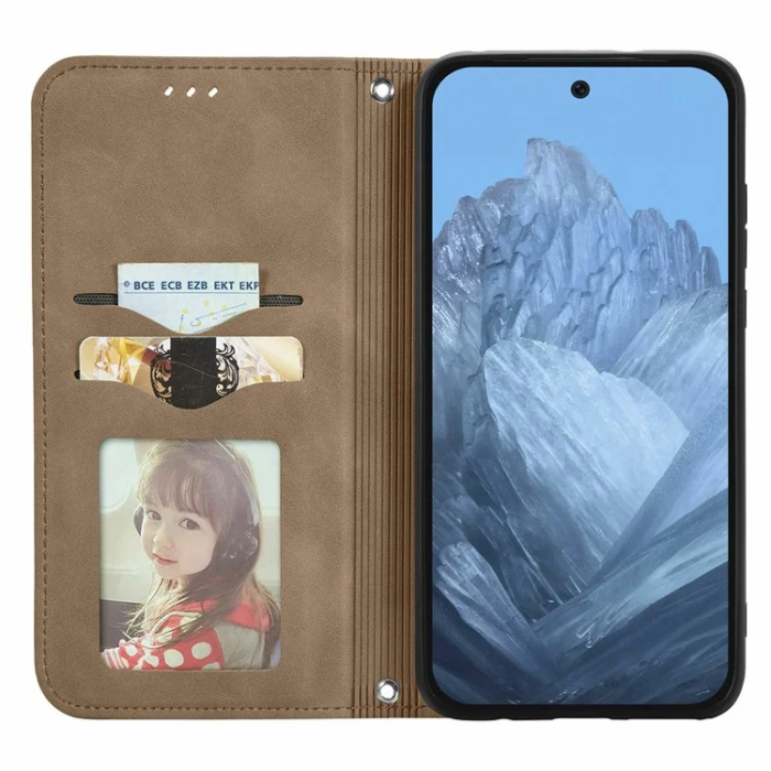 A-One Brand - Google Pixel 10/10 Pro Plånboksfodral Magnetic Absorption - Brun