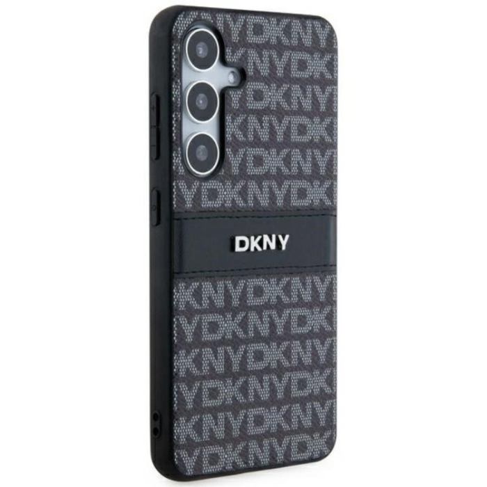 DKNY - DKNY Galaxy S24 Mobilskal Läder Mono Stripe & Metal Logo