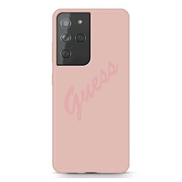 Guess Skal Galaxy S21 Ultra Script Vintage - Rosa | 2353 | AlltMobil