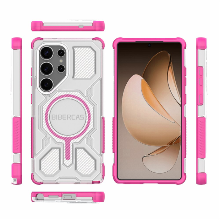 A-One Brand - BIBERCAS Galaxy S25 Ultra Mobilskal MagSafe J-16 Transparent