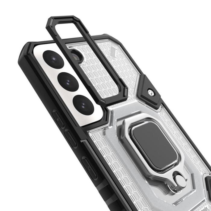 OEM - Ring Kickstand Skal Galaxy S22 5G - Vit
