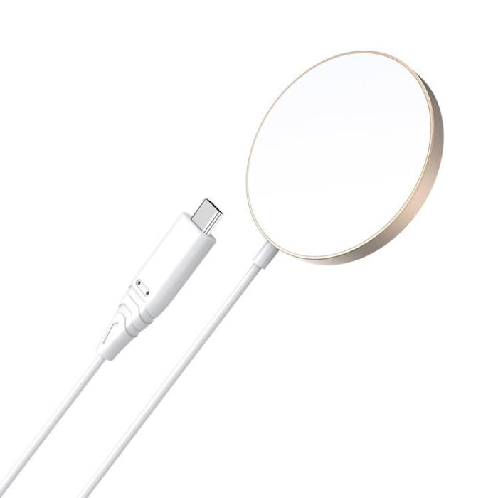 Choetech - Choetech Magnetic Magsafe Trådlös Laddare 15W - Guld