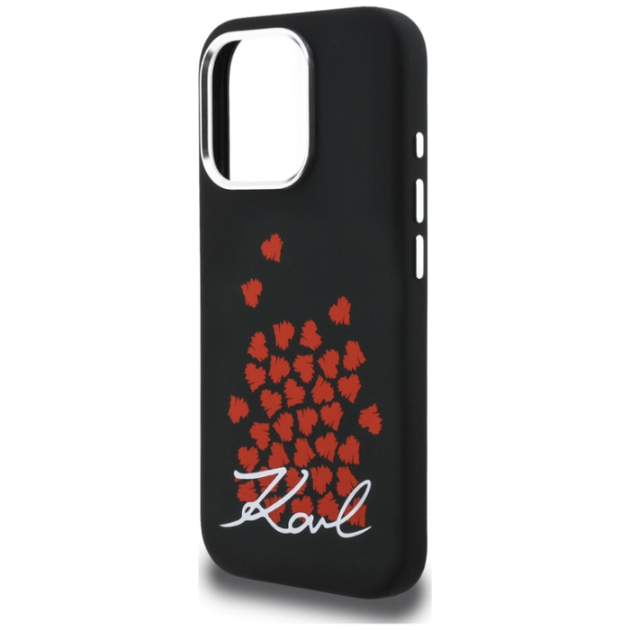 KARL LAGERFELD - KARL LAGERFELD Mobilskal För iPhone 16 Pro MagSafe Silikon Heart Sign Logo