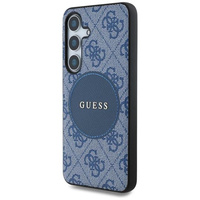 Guess - Guess Galaxy S25 Plus Mobilskal MagSafe Round Patch Classic Logo - Blå