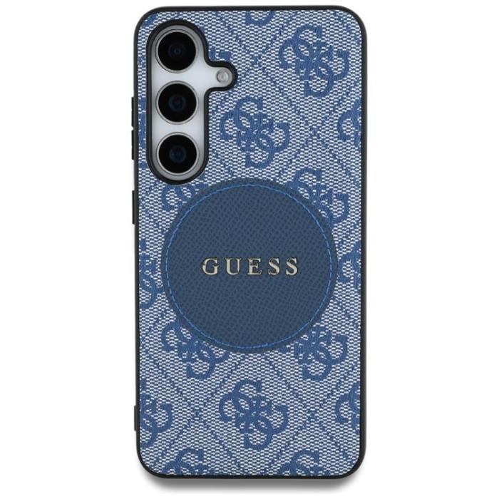 Guess - Guess Galaxy S25 Plus Mobilskal MagSafe Round Patch Classic Logo - Blå