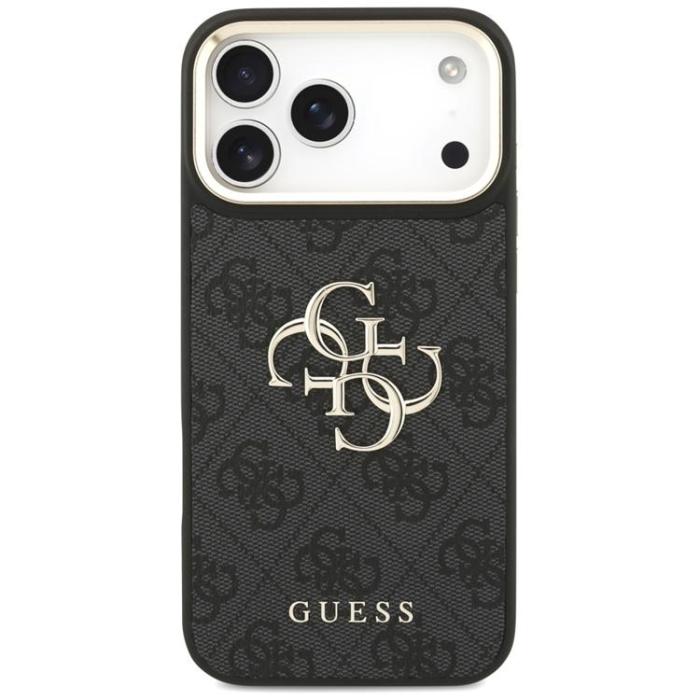 Guess - Guess iPhone 17 Pro Max Mobilskal 4G Big Classic Logo Big Strap Metal - Svart