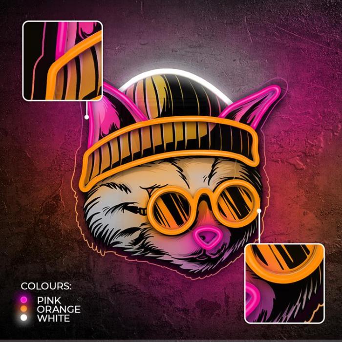 Forever Light - Forever Light Neon ART LED CAT DREAMER FLA04 - Flerfärgad