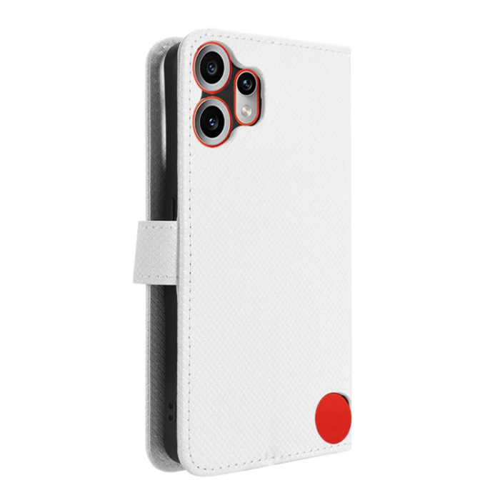 A-One Brand - Nothing CMF Phone 2 Pro Plånboksfodral Diamond Läder - Vit