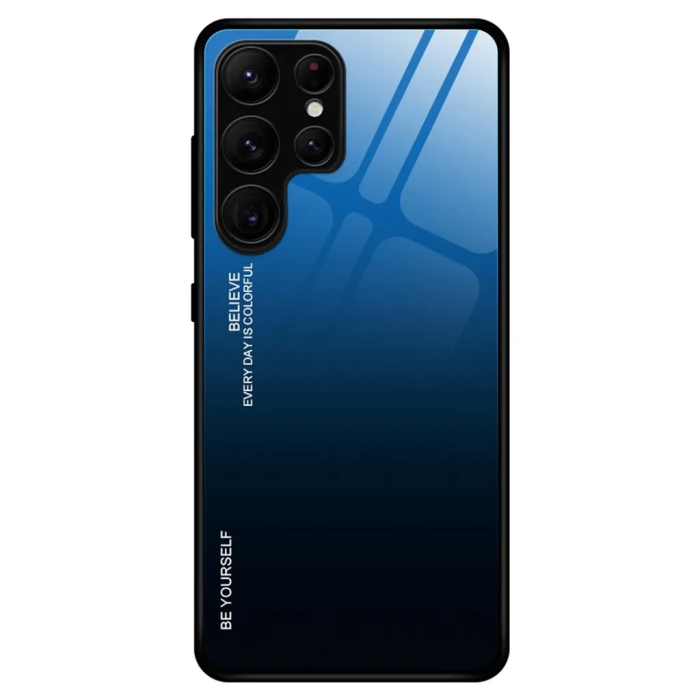 OEM - Galaxy S23 Ultra Skal med strålglans - Djupblå