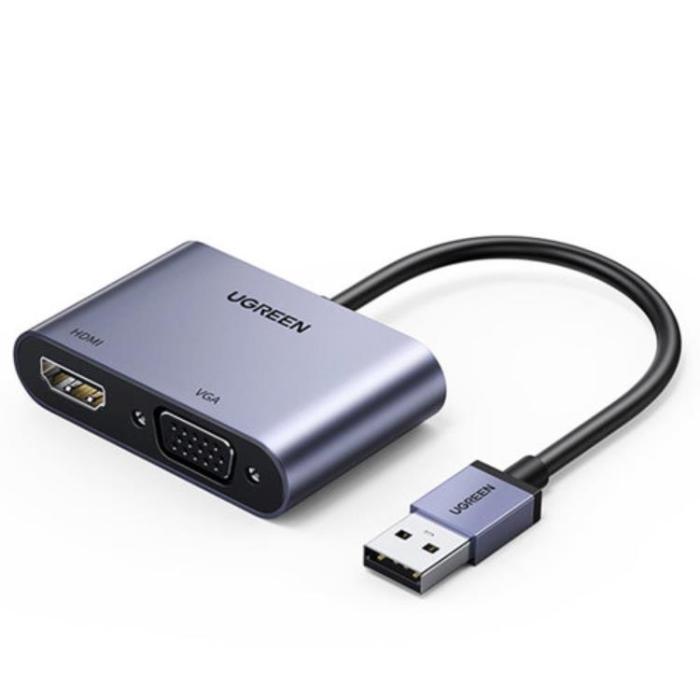 Ugreen - Ugreen USB HDMI Till VGA - Grå