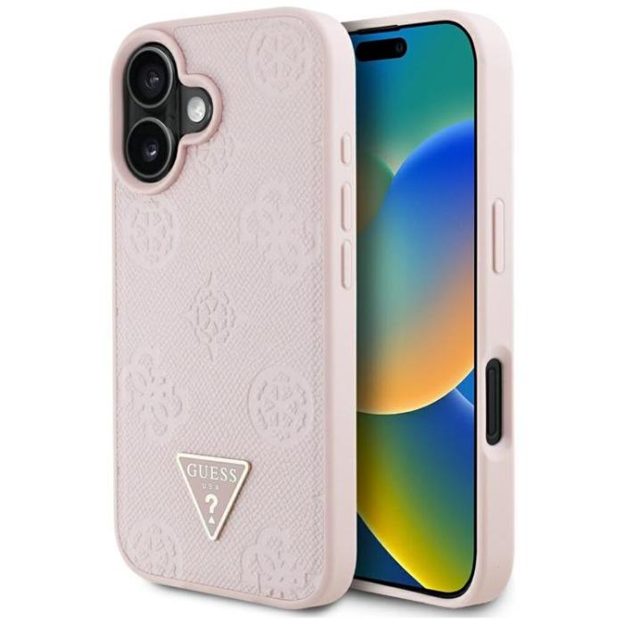 Guess - Guess iPhone 16 Mobilskal MagSafe Hot Stamp Peony Triangle