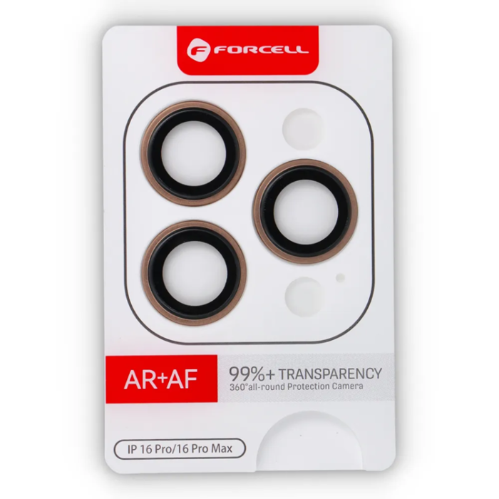 Forcell - Forcell iPhone 16 Pro/16 Pro Max Härdat Glas Kameraskydd Premium