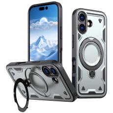 N/A - Mobilskal till iPhone 17 Plast Milit&auml;rt Skydd Med St&auml;ll - Gr&aring;
