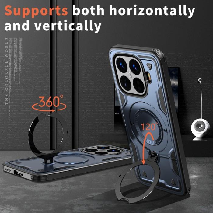 N/A - Mobilskal till Xiaomi 15T Pro Militärskydd Plast Kickstand - Blå