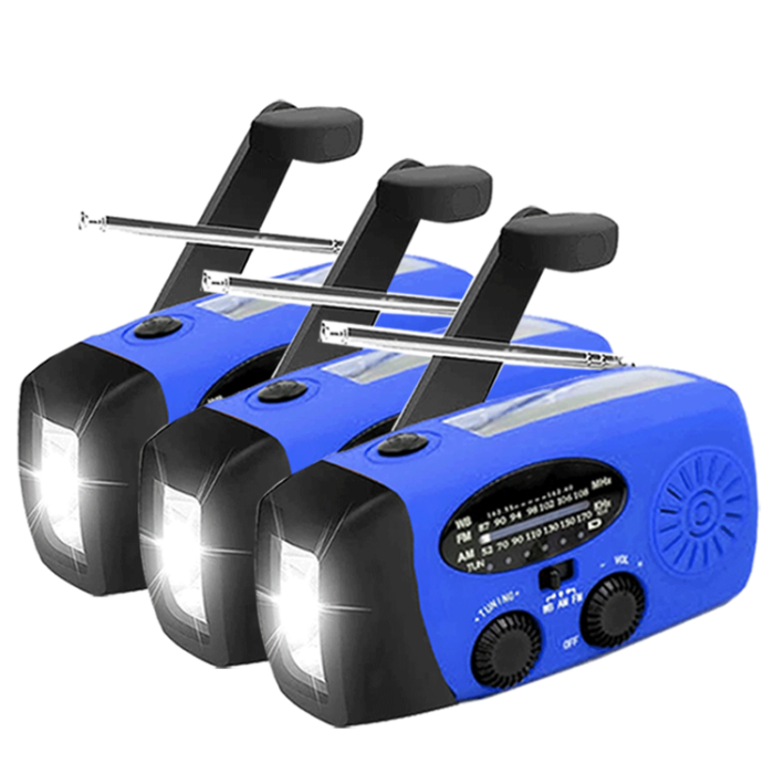 UTGATT1 - [3 PACK] Vevradio 2000mAh Powerbank, Ficklampa - Blå