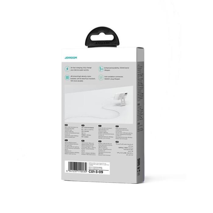 Joyroom - Joyroom USB-A till Lightning kabel 1m 3A - Vit