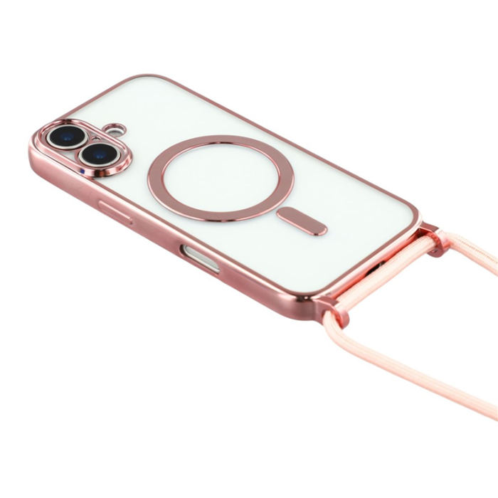 A-One Brand - iPhone 17 Mobilskal MagSafe Electroplating Edge TPU - Rosa