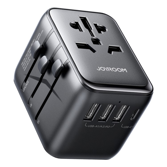 Joyroom - JOYROOM Väggladdare 3x USB-A - USB-C 17W JR-TCW01 - Svart