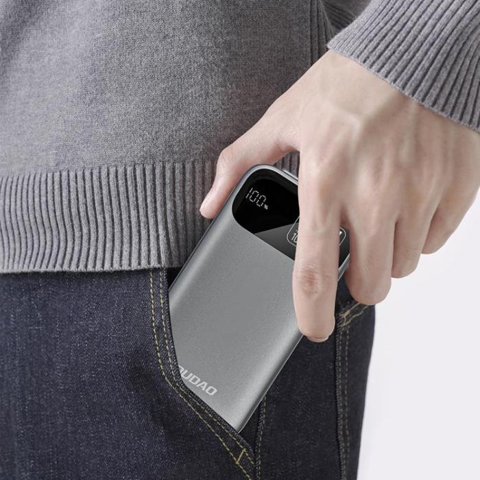 Dudao - Dudao Powerbank 10000 mAh 22.5W PD med Inbyggd Kabel K31 - Grå
