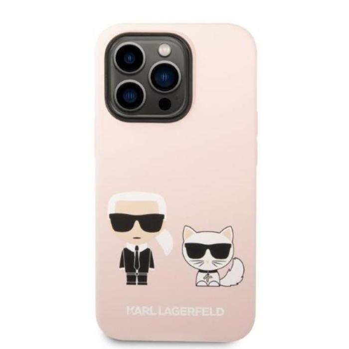 KARL LAGERFELD - Karl Lagerfeld iPhone 14 Pro Max Mobilskal Magsafe Silicone - Rosa