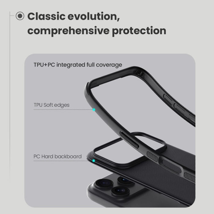 Nillkin - NILLKIN iPhone 17 Pro Max Mobilskal Matte - Svart