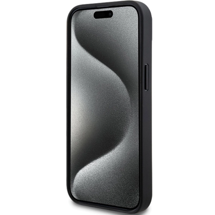 DKNY - DKNY iPhone 15/14 Plus Mobilskal Läder Mono Stripe & Metal Logo