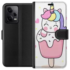 iSecrets - Pl&aring;nboksfodral till Xiaomi Redmi Note 12 Pro med Glad enh&ouml;rning