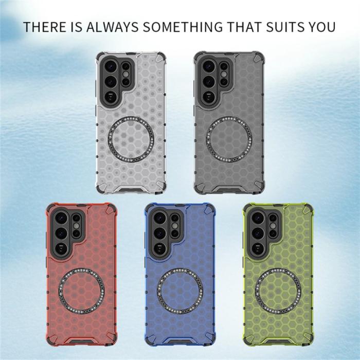 OEM - Mobilskal till Samsung Galaxy S26 Ultra Honeycomb Design TPU + PC - Grön