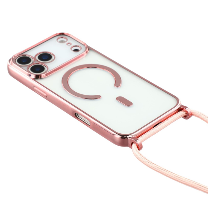 A-One Brand - iPhone 17 Pro Max Mobilskal MagSafe Electroplating TPU - Rosa