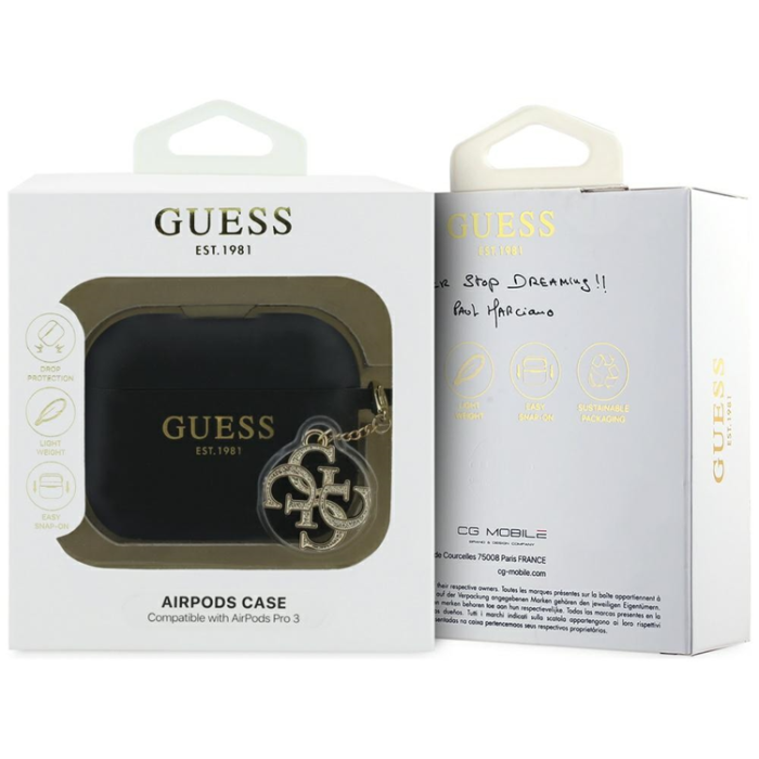 Guess - Guess AirPods Pro 3 Skal Silicone 4G Charm