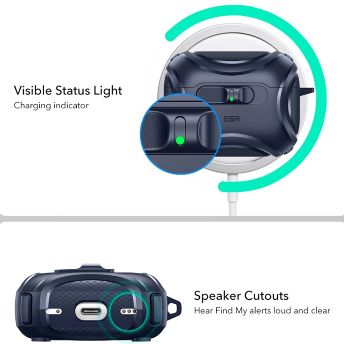 ESR - ESR Apple Airpods Pro 3 Skal Magsafe Cyber Flicklock