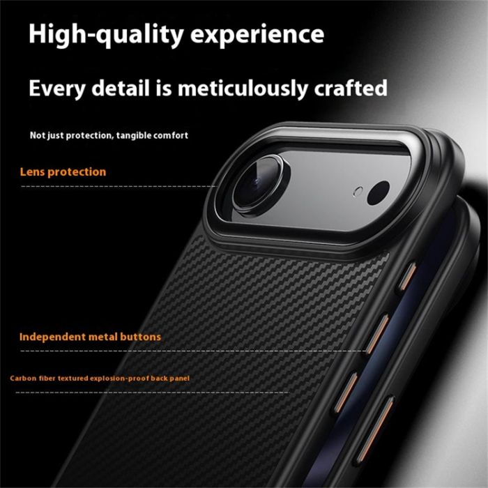 A-One Brand - iPhone 17 Air Mobilskal MagSafe Carbon Fiber - Svart
