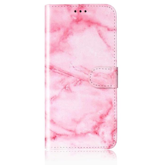 OEM - Plånboksfodral för Samsung Galaxy S26 Flip Konstläder - Rosa Marmor