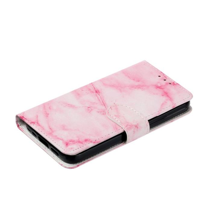 OEM - Plånboksfodral för Samsung Galaxy S26 Flip Konstläder - Rosa Marmor