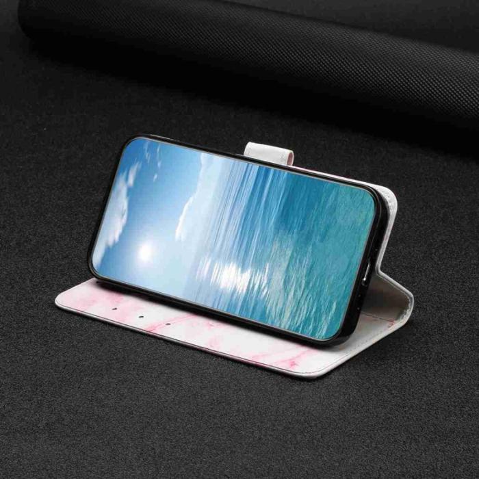 OEM - Plånboksfodral för Samsung Galaxy S26 Flip Konstläder - Rosa Marmor