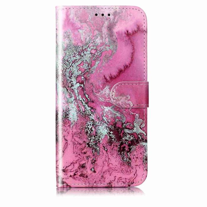 OEM - Plånboksfodral för Samsung Galaxy S26 Flip Konstläder - Rosa Marmor