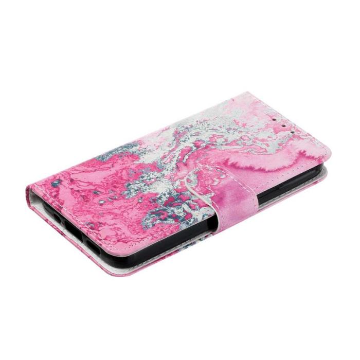 OEM - Plånboksfodral för Samsung Galaxy S26 Flip Konstläder - Rosa Marmor