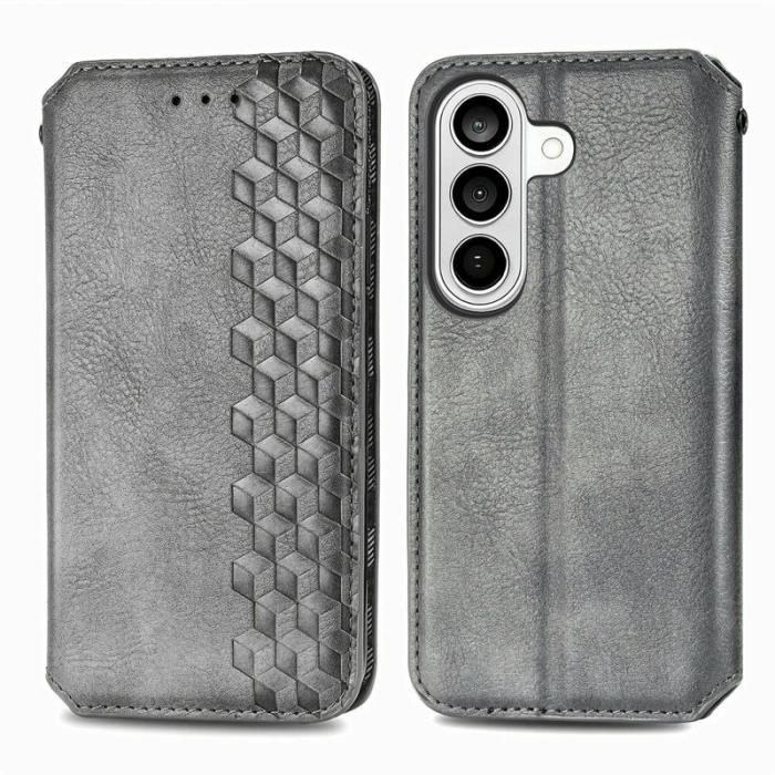 OEM - Plånboksfodral för Samsung Galaxy S26 Konstläder - Grå