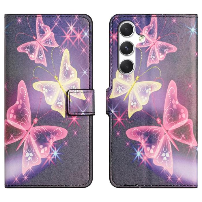 OEM - Plånboksfodral för Samsung Galaxy S26 Konstläder - Illusion Butterfly - Blå