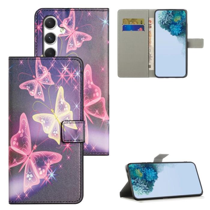 OEM - Plånboksfodral för Samsung Galaxy S26 Konstläder - Illusion Butterfly - Blå