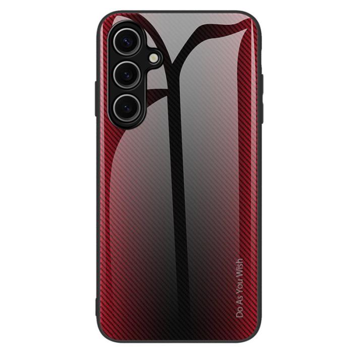 OEM - Mobilskal för Samsung Galaxy S26 Plus Kolfibertextur TPU - Röd