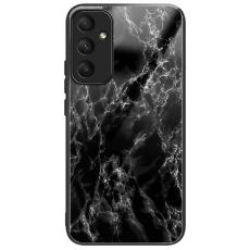 OEM - Mobilskal f&ouml;r Samsung Galaxy S26 TPU H&auml;rdat glas - Marmortextur - Gr&aring;