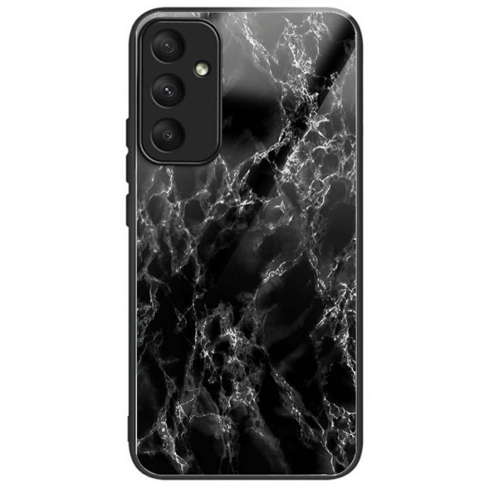 OEM - Mobilskal för Samsung Galaxy S26 TPU Härdat glas - Marmortextur - Grå