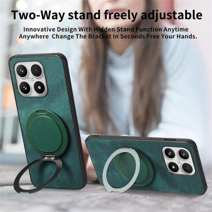 A-One Brand - Mobilskal för Xiaomi 17 Retro Läder Rotating Kickstand